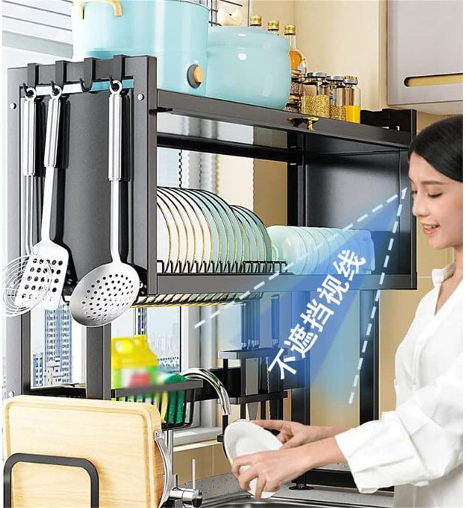 Kitchen Sink Shelf with Cabinet Door – Multi-Function Storage Rack