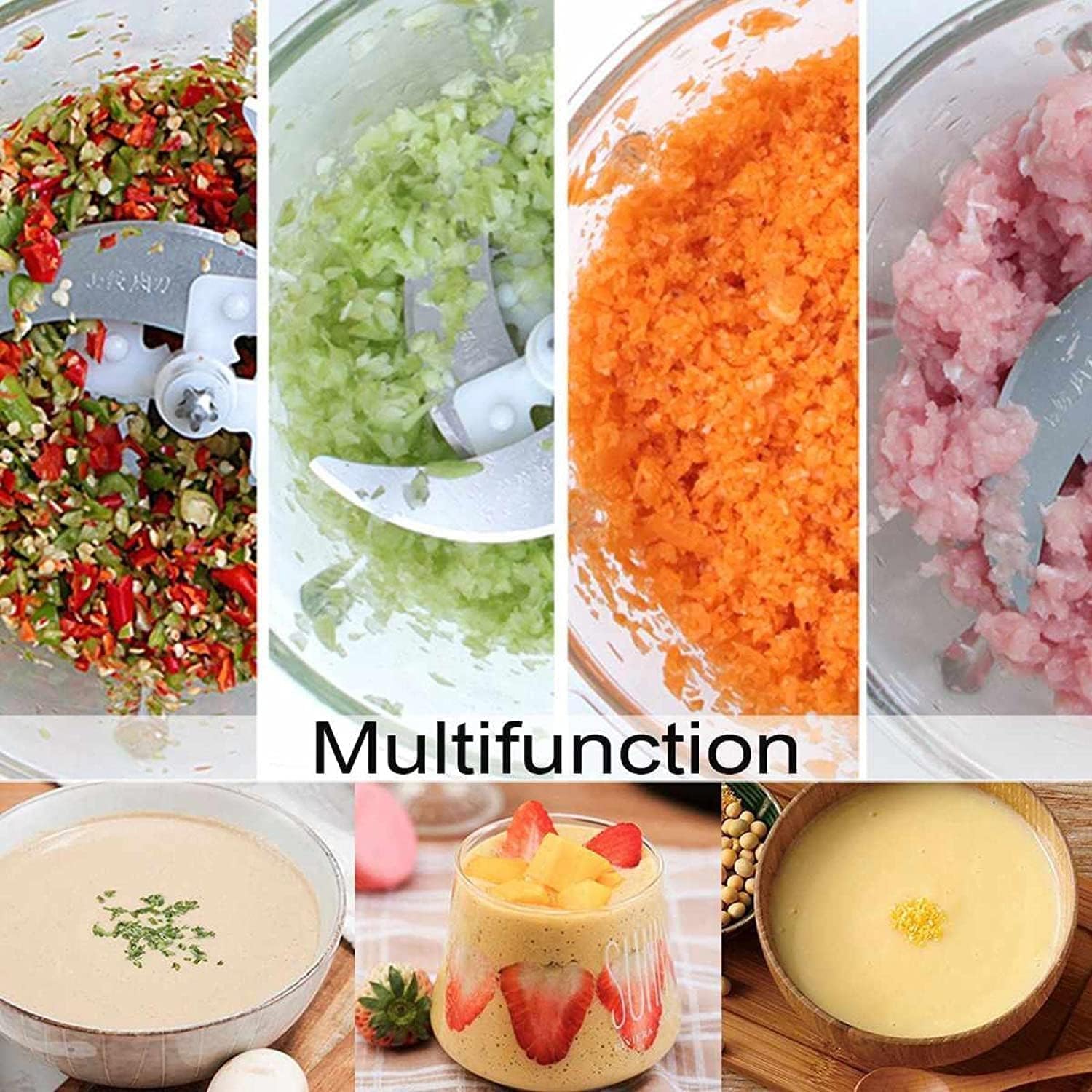 2L Electric Food Chopper 500W – Stainless Steel Kitchen Chopper