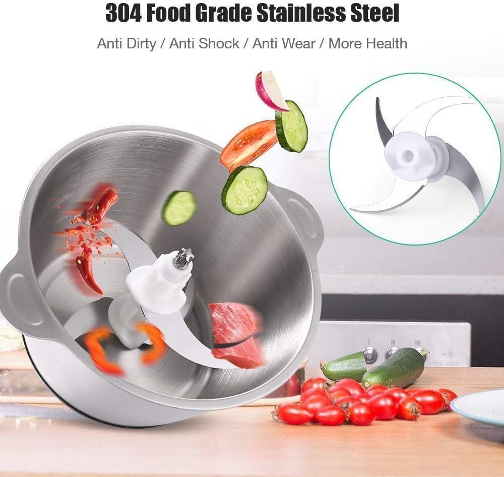 2L Electric Food Chopper 500W – Stainless Steel Kitchen Chopper